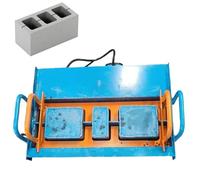 Portable Concrete Block Maker, 550W Electric Brick Press Machine, High-Pressure Vibration System for Homestead Sidewalks, Fire Pits, Garden Borders, Includes 8 Molds for Durable DIY Construction