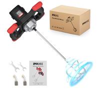 Portable Concrete Cement Mixer, 2100W Electric Paddle Mixer Adjustable 6 Speed Handheld Plaster Grout Paint Thinset Mortar Paddle Mixer,Ideal for Mixing Feed, Plaster, Paint,etc(Black)