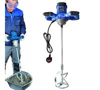 Portable Concrete Mixer Electric Cement Mortar Mixer with M14 Spiral Rod, 2600W Handheld Paint Mixer, Grout Plaster Mixer, Drill Mixing Paddle, Feed Stirring Tool, 6 Speed 120mm Diameter Stirrer