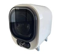 Portable Condenser Dryer, 5kg Capacity Compact Tumble Dryer with 0.8kg Spin Drying, Energy Saving, Ventilated Design Ideal for Small Spaces (Blue/Green/White/Pink)(White)