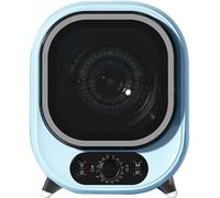 Portable Condenser Dryer, 5kg Capacity Compact Tumble Dryer with 0.8kg Spin Drying, Energy Saving, Ventilated Design Ideal for Small Spaces (Blue/Green/White/Pink)(Blue)