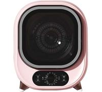 Portable Condenser Dryer, 5kg Capacity Compact Tumble Dryer with 0.8kg Spin Drying, Energy Saving, Ventilated Design Ideal for Small Spaces (Blue/Green/White/Pink)(Pink)