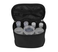 Portable Condiment Organizer Bag - 25x15cm Black Multifunctional Seasoning Storage, Camping Picnic BBQ Travel Holder, Compact Waterproof Bag | Handy Outdoor Cooking Accessory for Barbecue Grilling Pic