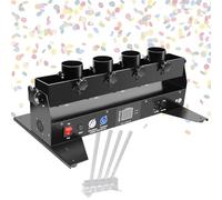 Portable Confetti Gun Launcher Machine Cannon Electric 4 Remote/DMX512 for Wedding Disco Club Stage Party Events