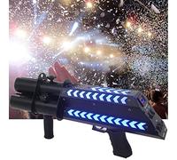 Portable Confetti Gun Launcher Machine Handheld Lights, Electric Shooter, Electronic Jet for Party, Club, Wedding, Bar, New Years Birthday