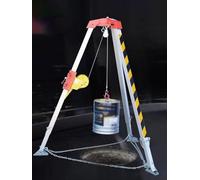 Portable Confined Space Tripod Kit with Manual Winch & Safety Harness - Essential Fall Protection & Rescue Gear for Emergency Lifting in Tight Spaces