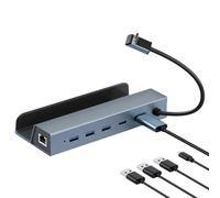 Portable Console Base: 4K60Hz Output, Gigabit Ethernet Port Hub, Type C Dock | Charging Station for Games, Hotels, Apartments, LAN Party, Desktop, Monitor, Projector, Streaming, Intra