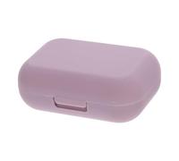 Portable Contact Lens Case Set with Mirror and Tweezer Tool, Matte Purple Contact-Lens Storage Box for Travel and Outdoor Use, Small Dual-Compartment Contact Container for Daily