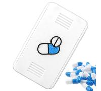 Portable Container Pill Organiser for Dietary Supplements - Waterproof and Sealed Pills Organiser for Morning Car Camping Older