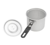 Portable Cooking Pot, Lightweight Stockpot, Compact Outdoor Cookware, 700ml Aluminum Alloy Design with Folding Handle, Perfect for Hiking, Picnic, Barbecue, Road Trip and Adventure