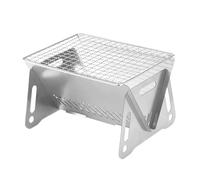 Portable Cookout Stove - Stainless Steel Grill, Folding Leg Cooker | Ventilated Charcoal Barbeque, Lightweight Outdoor Culinary Device For Hiking Adventures, Family Gatherings, Park, Cooking Accessory