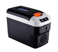 Portable Cooler - Small Car Fridge, Outdoor Travel Freezer | 10L Camping Refrigerator 12V 24V, Compact Electric Cooler, Mini Vehicle Cooling Unit, Refrigerator for Home and Road Trips