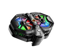 Portable Coolers Double Fan Color Backlight Temp Display Aluminum & ABS Cooling Systems Quiet Phone Coolers Portable Cooling Fan