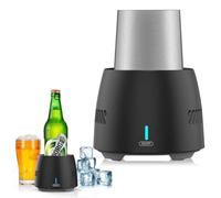 Portable Cooling Cup, Cup Cooler Instant Cooling Cup, Electric Cooler Smart Device Fast-freezing, Portable Drinks Cup Quick Cooling Can Cooler for Beer, Drinks, Can, Ice Cream black
