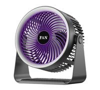 Portable Cooling Fan - LED Display Cooling Fan | Wall Mounted Bedroom Ventilator | Electric Silent Desk | LED Display Ultra Personal Device For Home Bedroom Dorm Car For Outdoor