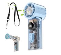 Portable Cooling Fan, Rechargeable Air Blower, 100 Speed Digital Display Device with USB Charging System,Turbine Motor Design, Handheld Cooling Gear, Travel Outdoor Breeze Device for Office Beach