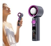Portable Cooling Fan | Turbine Folding Cool Fan Portable | Foldable 1-199 Speed Night Light LED Display 4000mAH for Beach Workplace Hiking Dorm Patio RV