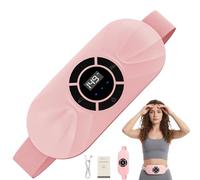 Portable Cordless Heating Pad for Period Cramps, Voice Reminder Menstrual Heating Pad with 6 Heat Levels and 6 Massage Modes, 3s Fast Heating, Gifts for Women Girls