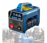 Portable Cordless Welding Machine,LED Display,MMA ARC 160A Battery Powered Welder Machine with 2 x Battery,Digital IGBT Inverter Stick Welder,Hot Start Portable Stick/Flux Core Welder