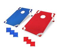 Portable Cornhole Set Vibrant Red Blue Cornhole Game Board And 6 Bean Bags With Carrying Bag For Outdoor Indoor Yard Toss Game For All Ages