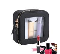 Portable Cosmetic Bag, Compact Makeup Bag | Multi-purpose Clear Makeup Bag - Portable Makeup Bag with Zipper, Lightweight Bag for Home, Camping, Black, Please refer to the description, Please refer to