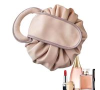 Portable Cosmetic Bag Organizer Travel Bag with Drawstring PU Leather Toiletry Bag with Handle Waterproof Organizer for Women, Pink, Se référer au descriptif, Refer to description