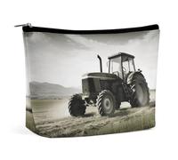Portable Cosmetic Bag, Tractor Agriculture Tranquil Printed Makeup Bag,Makeup Organizer Case for Women