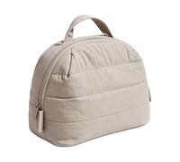 Portable Cosmetic Large Capacity Multiple Pockets for Travel Makeup Storage Travel Case, Khaki, Mass Beauty