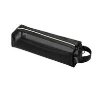 Portable Cosmetic Storage Bag Semi Transparent Wash Nylon Mesh Bags Objects Pouch Makeup Package(Black,M)