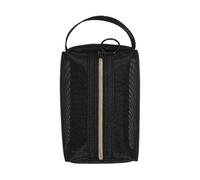 Portable Cosmetic Storage Bag Semi Transparent Wash Nylon Mesh Bags Objects Pouch Makeup Package(Black,L)