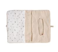 Portable Cotton Crib Rails Organizers Featuring Washable Fabric Ideal for Travel and Home Use Storage Bag Multi Pattern Cotton Nursery Organizer