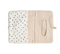 Portable Cotton Crib Rails Organizers Featuring Washable Fabric Ideal for Travel and Home Use Storage Bag Multi Pattern Cotton Nursery Organizer