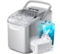 Portable Countertop Ice Maker, 26lbs/24H, Self-Cleaning, Grey