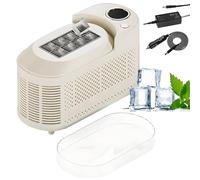 Portable Countertop Ice Maker Machine, Compact Mini Ice Maker with Two Charging Modes, 8 Cubes in 10 Mins, for Office, Home, Camping, RV, Car & Travel white