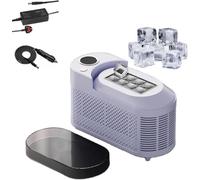 Portable Countertop Ice Maker Machine,Household, 8 Cubes In 10-15 Mins, Compact Mini With DC 12V Adapter,for Parties, Camping, Tailgating, Barbecue(Purple)