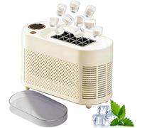 Portable Countertop Ice Maker,Makes 10 Cubes in 10 Minutes,Dual Power Car & AC Power,for Home Office Dormitory Camping Party Coffee Corner
