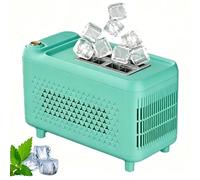 Portable Countertop Ice Maker, Mini Ice Maker Machine with 12 Cubes in 15-20 Mins, Low Noise Design, Desktop Small Ice Maker for Office Dormitory Camping Rv Car green only home use