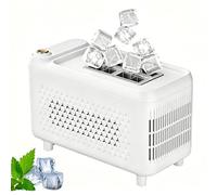 Portable Countertop Ice Maker, Mini Ice Maker Machine with 12 Cubes in 15-20 Mins, Low Noise Design, Desktop Small Ice Maker for Office Dormitory Camping Rv Car white only home use