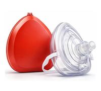 Portable CPR Face Mask - Pocket-Sized, Latex-Free, Skin-Friendly with One-Way Valve, Hygienic Emergency Resuscitation Mask in Durable Carry Case