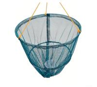 Portable Crab Drop Net with Heavy Iron Bottom Bait Bag and Rope Line Handle Made of Steel Wire and Nylon for Crabs and Lobsters (green)