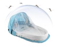 Portable Crib Travel Cot with Net and Awning,Removable Washable | Comes With Changing Bag, Linen And Cotton Biomimetic Design, For Newborns 0-18 Months