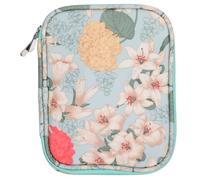 Portable Crochet Storage Bag that Opens Flat for Knitting Accessories with Zipper Closure and Mesh Pockets, Easy to Clean Oxford Cloth Case for New Knitters and Experienced