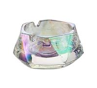Portable Crystal Ashtray, Glass Ash Tray for Cigarette Cigar, Clear Ashtrays Suitable for Outdoors, Indoors, Home, Bar, Office 8.5x4.5cm - Dazzling Color