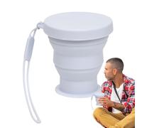 Portable Cup, Foldable Drinking Cup Portable with 200 ml Capacity, Leak-Proof Outdoor Cup for On the Go Hiking Fishing Camping Everyday Life