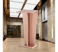 Portable Curved Metal Podium Stand - Ideal Lectern for Churches & Events Spacious Reading High Bookend Design for Lectures Presentats & Public Speaking