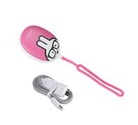 Portable Cute Animal Pattern USB Charging Hand Warmer, Electric Hand Warmer with LED Lamp, 1500mAh Rechargeable Warm for Office Home, Pocket Size with Silicone Lanyard (Coy)