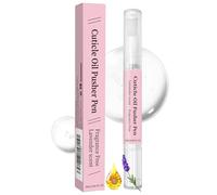 Portable Cuticle Oil Pen with Lavender Moisturising Oil and 2ML Transparent Barrel - Compact Travel Design for Dry Nail Care and Daily Hand Grooming with Soft Pusher Tip, Convenient & Gentle