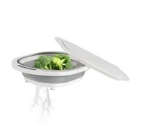 Portable Cutting Board - Cutting Board for Vegetables | Multifunctional Drainage 9 Liter Fruit and Rice Laundry Basket with Lid for the Goedsteen Barbecue Restaurant Camping Recreational Vehicle Long