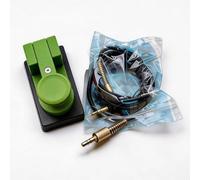 Portable CW for MORSE Code Key, 3D Printed ABS with Adjustable Contact Gap, Non-Slip Base, Includes 1m Audio Cable & Case for Ham Radio(green)