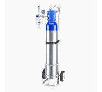 Portable Cylinder Rack Cart with Adjustable Height and Wheels for Easy Mobility in Medical Settings